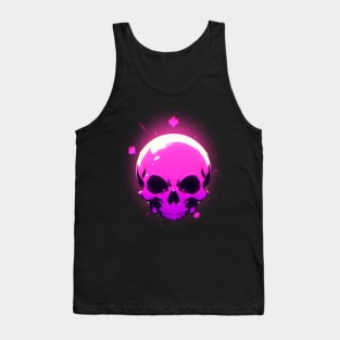 A skull with a pink light Tank Top